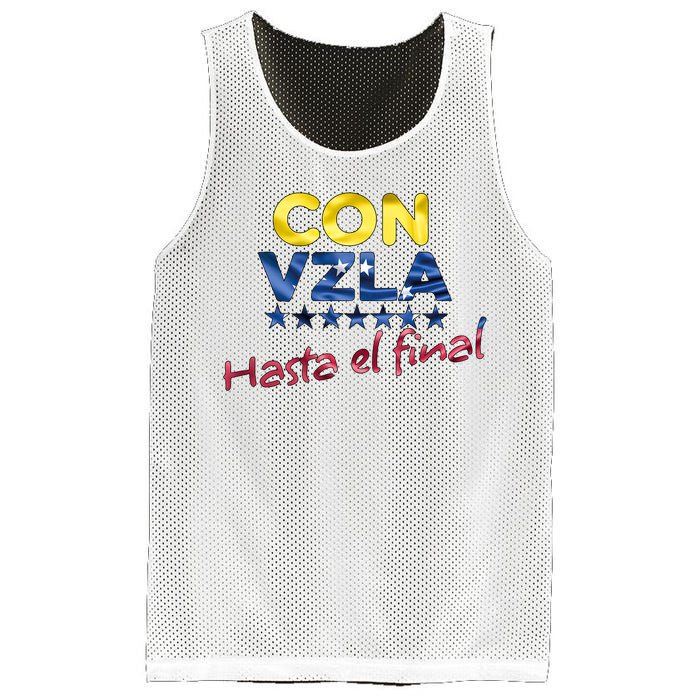 Con Venezuela Hasta El Final Maria Corina Machado Edmundo Mesh Reversible Basketball Jersey Tank