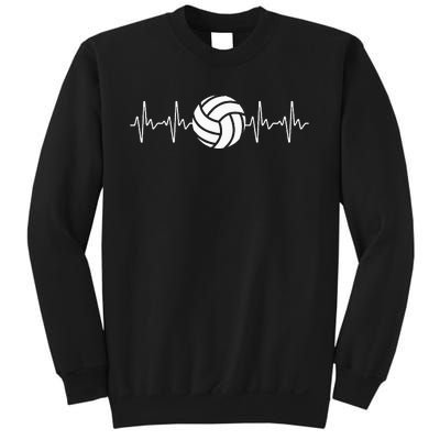 Cool Volleyball Heartbeat Design Volleyball Coach Sweatshirt