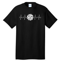 Cool Volleyball Heartbeat Design Volleyball Coach Tall T-Shirt