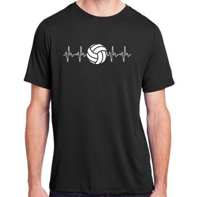 Cool Volleyball Heartbeat Design Volleyball Coach Adult ChromaSoft Performance T-Shirt