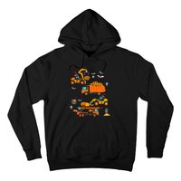 Construction Vehicle Halloween Crane Truck Pumpkin Hoodie