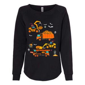 Construction Vehicle Halloween Crane Truck Pumpkin Womens California Wash Sweatshirt