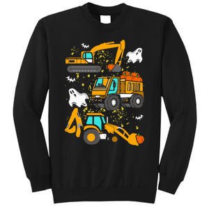 Construction Vehicle Halloween Crane Truck Pumpkin Sweatshirt