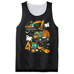 Construction Vehicle Halloween Crane Truck Pumpkin Mesh Reversible Basketball Jersey Tank