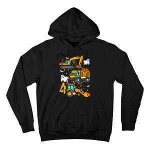 Construction Vehicle Halloween Crane Truck Pumpkin Tall Hoodie