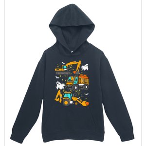 Construction Vehicle Halloween Crane Truck Pumpkin Urban Pullover Hoodie