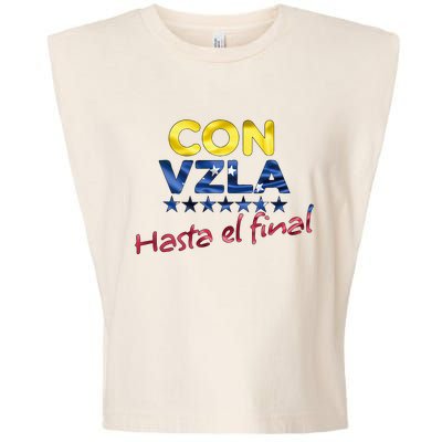 Con Venezuela Hasta El Final Maria Corina Machado Edmundo Garment-Dyed Women's Muscle Tee