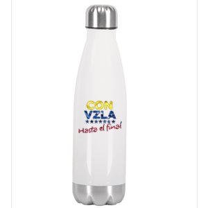 Con Venezuela Hasta El Final Maria Corina Machado Edmundo Stainless Steel Insulated Water Bottle