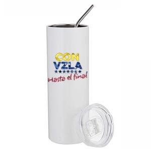 Con Venezuela Hasta El Final Maria Corina Machado Edmundo Stainless Steel Tumbler