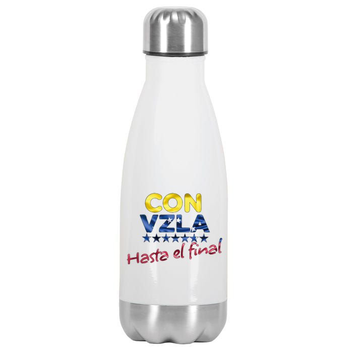 Con Venezuela Hasta El Final Maria Corina Machado Edmundo Stainless Steel Insulated Water Bottle