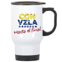 Con Venezuela Hasta El Final Maria Corina Machado Edmundo Stainless Steel Travel Mug