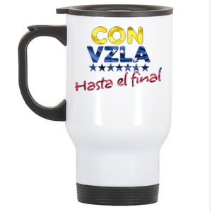 Con Venezuela Hasta El Final Maria Corina Machado Edmundo Stainless Steel Travel Mug