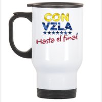 Con Venezuela Hasta El Final Maria Corina Machado Edmundo Stainless Steel Travel Mug