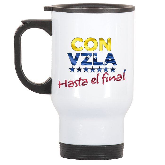 Con Venezuela Hasta El Final Maria Corina Machado Edmundo Stainless Steel Travel Mug