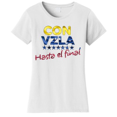 Con Venezuela Hasta El Final Maria Corina Machado Edmundo Women's T-Shirt