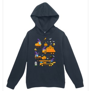 Construction Vehicle Halloween Crane Truck Pumpkin Witch Urban Pullover Hoodie