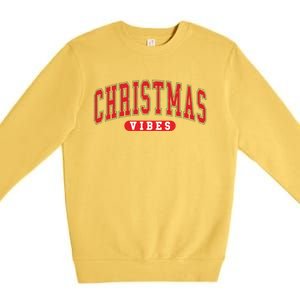 Christmas Vibes Holiday Xmas Winter Season Merry Christmas Gift Premium Crewneck Sweatshirt