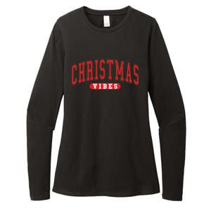 Christmas Vibes Holiday Xmas Winter Season Merry Christmas Gift Womens CVC Long Sleeve Shirt