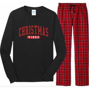 Christmas Vibes Holiday Xmas Winter Season Merry Christmas Gift Long Sleeve Pajama Set