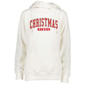 Christmas Vibes Holiday Xmas Winter Season Merry Christmas Gift Womens Funnel Neck Pullover Hood