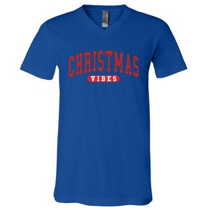 Christmas Vibes Holiday Xmas Winter Season Merry Christmas Gift V-Neck T-Shirt