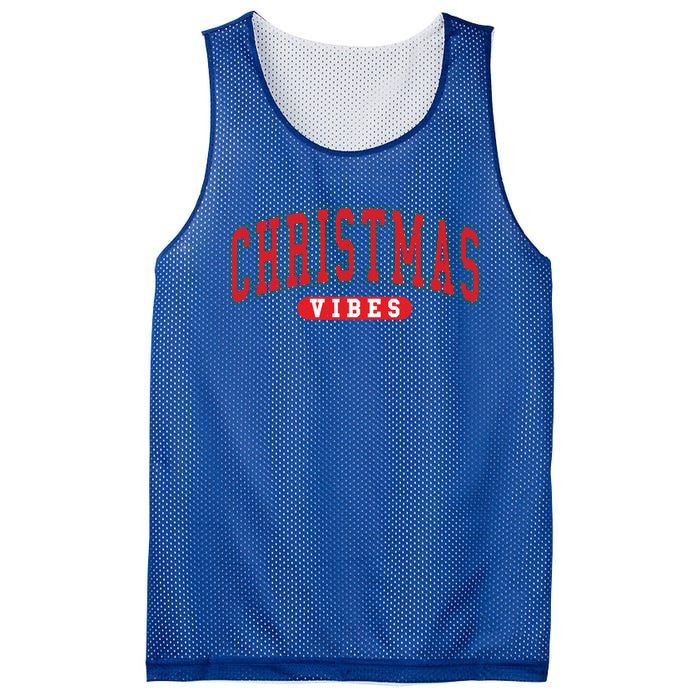 Christmas Vibes Holiday Xmas Winter Season Merry Christmas Gift Mesh Reversible Basketball Jersey Tank