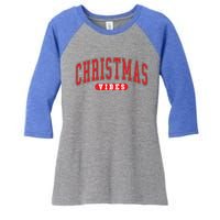 Christmas Vibes Holiday Xmas Winter Season Merry Christmas Gift Women's Tri-Blend 3/4-Sleeve Raglan Shirt