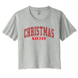 Christmas Vibes Holiday Xmas Winter Season Merry Christmas Gift Women's Crop Top Tee