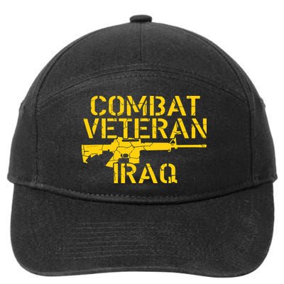 Combat Veteran Iraq For Proud American Vets 7-Panel Snapback Hat