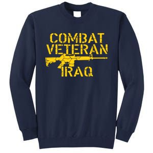 Combat Veteran Iraq For Proud American Vets Tall Sweatshirt