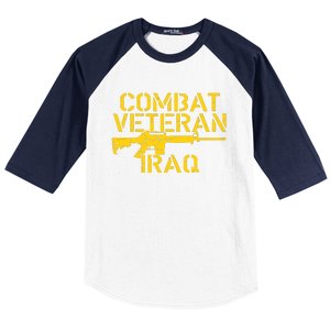 Combat Veteran Iraq For Proud American Vets Baseball Sleeve Shirt