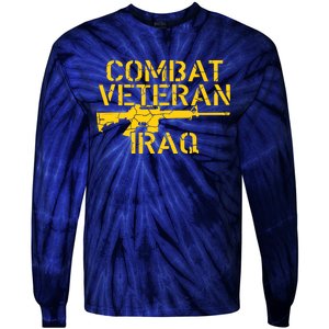 Combat Veteran Iraq For Proud American Vets Tie-Dye Long Sleeve Shirt