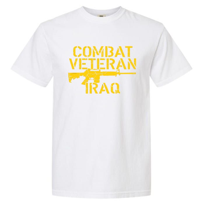 Combat Veteran Iraq For Proud American Vets Garment-Dyed Heavyweight T-Shirt