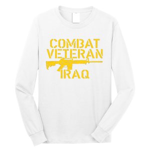 Combat Veteran Iraq For Proud American Vets Long Sleeve Shirt