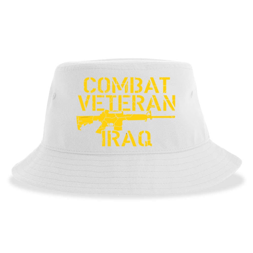 Combat Veteran Iraq For Proud American Vets Sustainable Bucket Hat