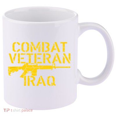 Combat Veteran Iraq For Proud American Vets 11oz C Handle Ceramic Mug