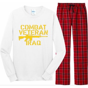 Combat Veteran Iraq For Proud American Vets Long Sleeve Pajama Set