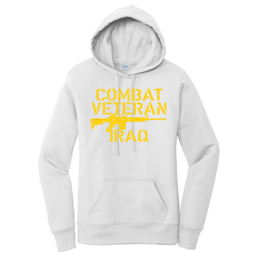 Combat Veteran Iraq For Proud American Vets Women's Pullover Hoodie