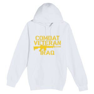 Combat Veteran Iraq For Proud American Vets Premium Pullover Hoodie