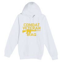 Combat Veteran Iraq For Proud American Vets Premium Pullover Hoodie