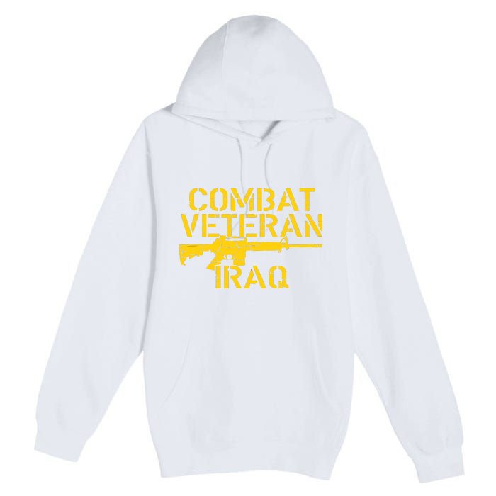 Combat Veteran Iraq For Proud American Vets Premium Pullover Hoodie