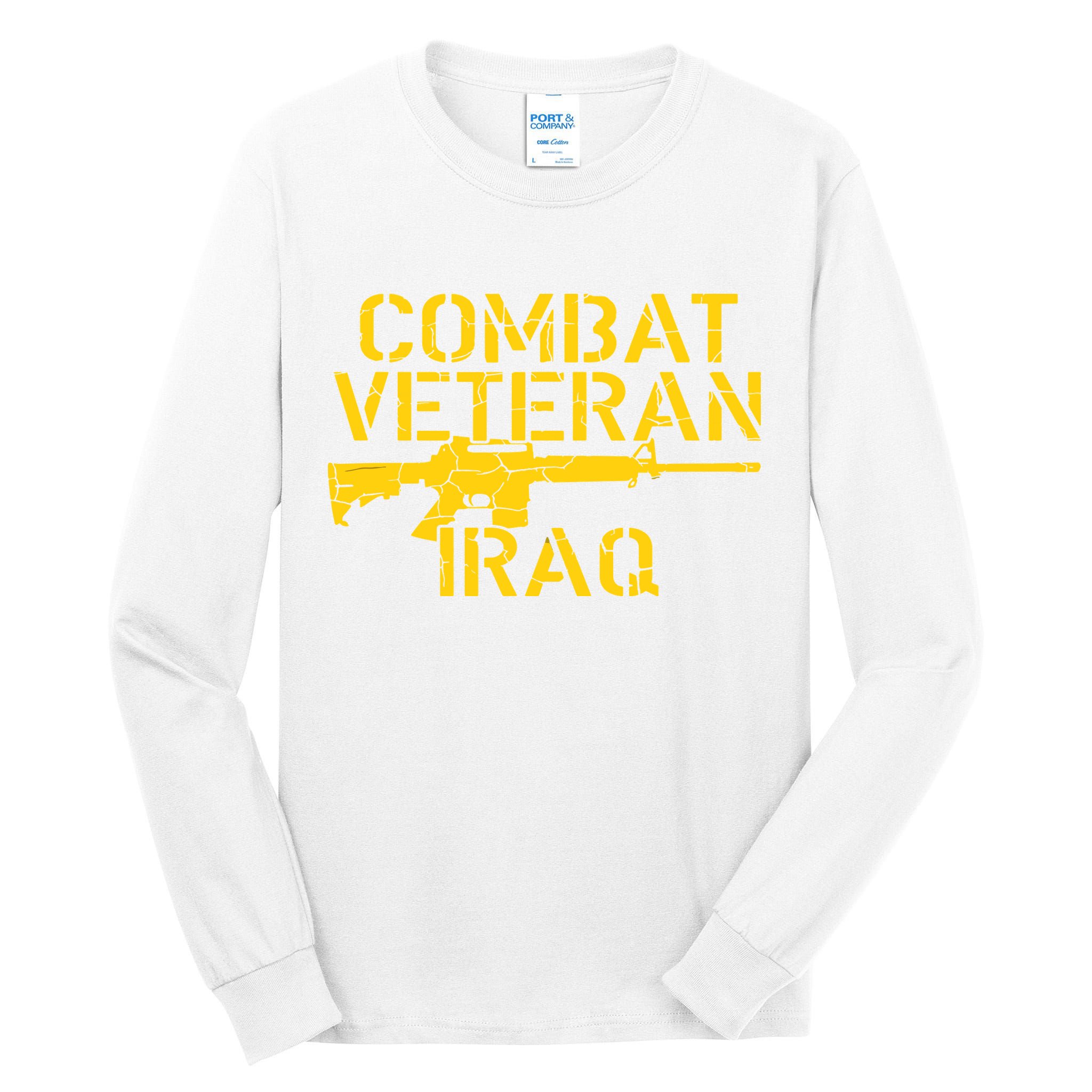 Combat Veteran Iraq For Proud American Vets Tall Long Sleeve T-Shirt