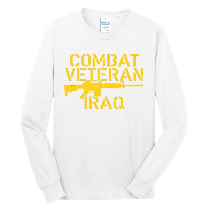 Combat Veteran Iraq For Proud American Vets Tall Long Sleeve T-Shirt