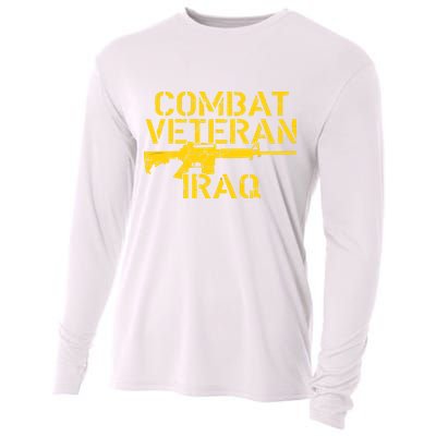 Combat Veteran Iraq For Proud American Vets Cooling Performance Long Sleeve Crew