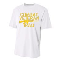 Combat Veteran Iraq For Proud American Vets Performance Sprint T-Shirt