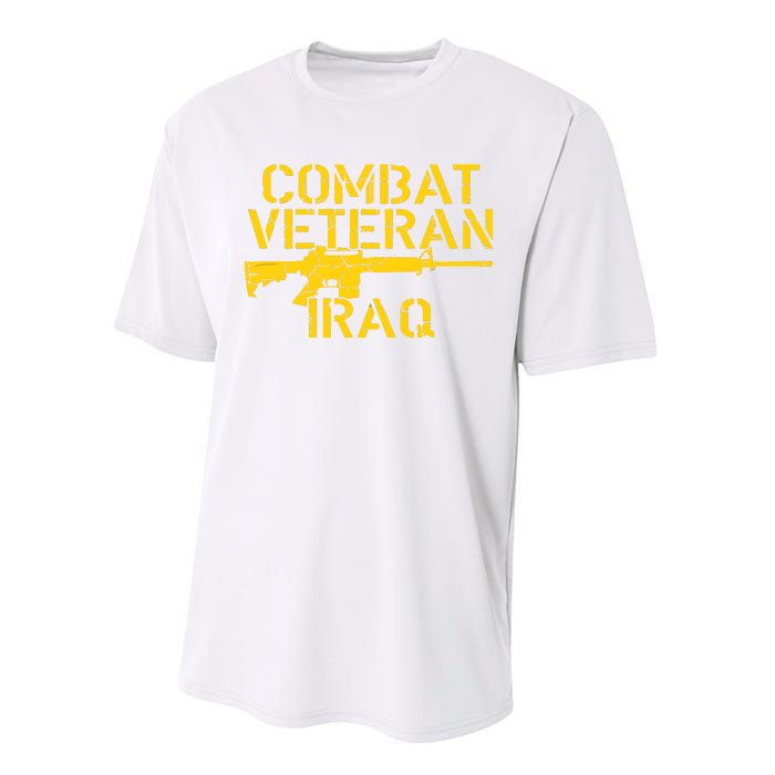 Combat Veteran Iraq For Proud American Vets Performance Sprint T-Shirt