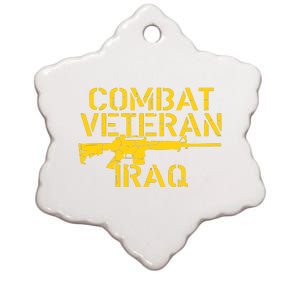 Combat Veteran Iraq For Proud American Vets Ceramic Star Ornament