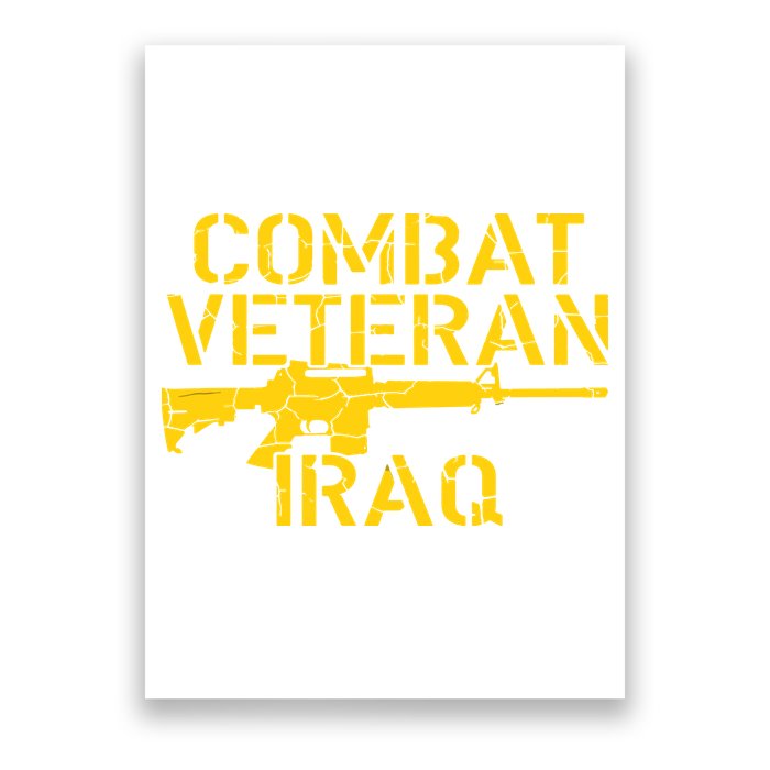 Combat Veteran Iraq For Proud American Vets Poster