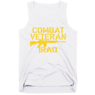 Combat Veteran Iraq For Proud American Vets Tank Top