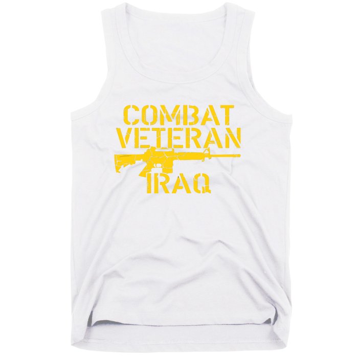 Combat Veteran Iraq For Proud American Vets Tank Top